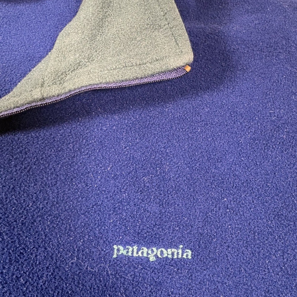 Vintage Patagonia Capilene Fleece Pullover Mens XL USA Blue Green 1/4 Zip 90s - Picture 6 of 9